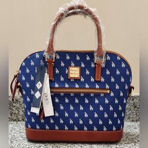 **NEW SOLD OUT** Dooney & Bourke Los Angeles Dodgers MLB Domed Zip Satchel Purse